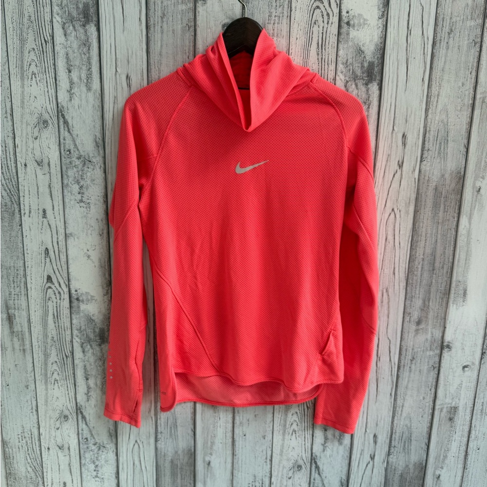 Nike orange cowl neck long sleeve top size medium